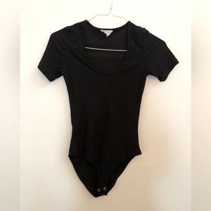 Black ribbed Bodysuit
